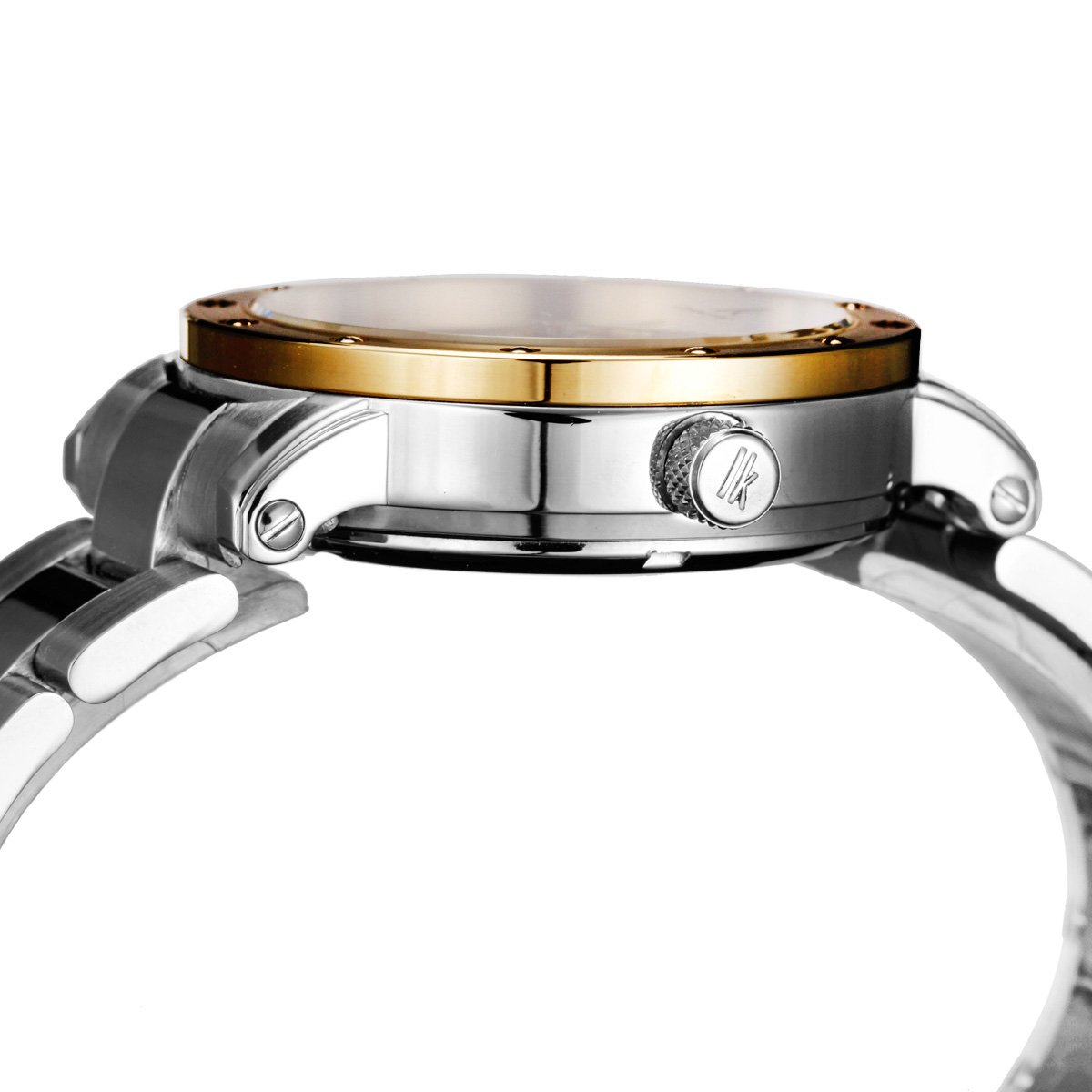 Alienwork IK Automatikuhr Armbanduhr Herren Damen Silber Edelstahl Metallarmband Skelett Glasboden