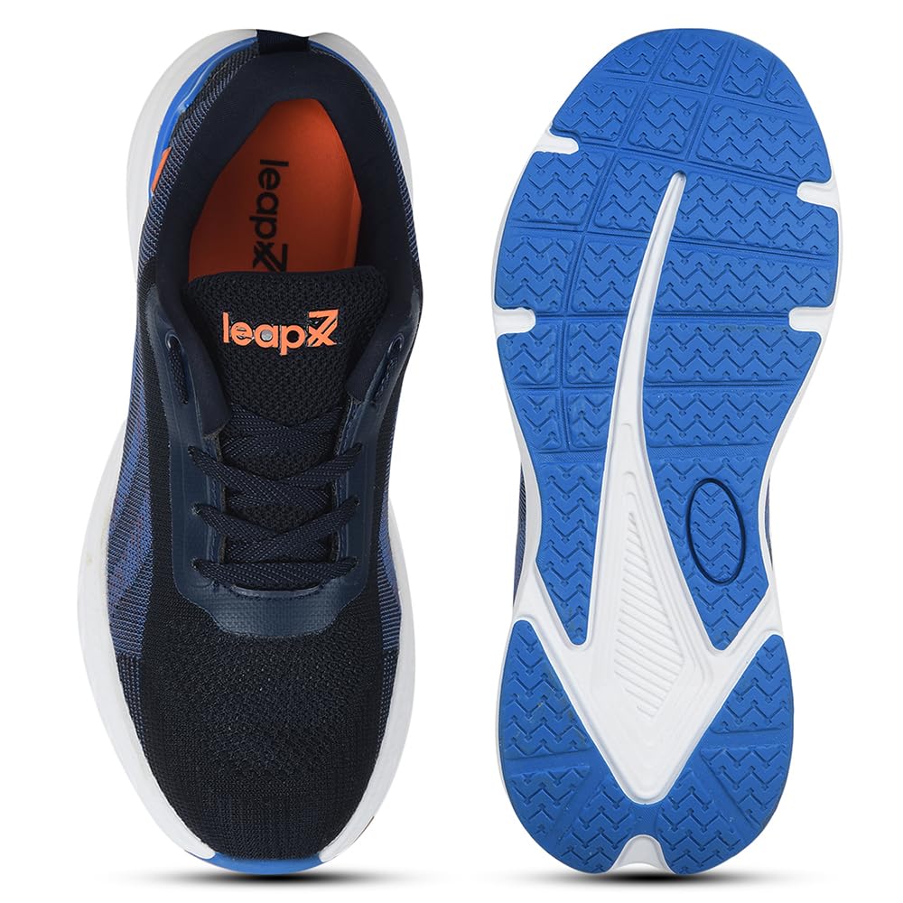 Liberty Leap7x OUTER-02 Sports Lacing Walking Shoes for Kids with EVA Sole|Suitable for Jogging, Gym & Outdoor|Knitted Outsole|Super Foam Insole|Stylish, Durable & Comfortable Footbed (N.Blue-2 UK) 3