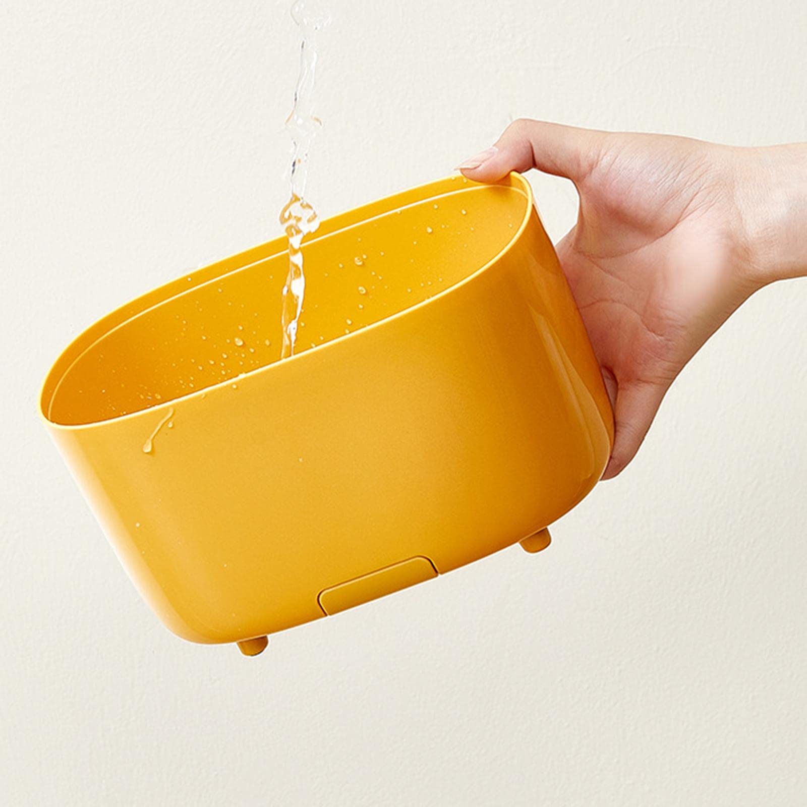 CLUB BOLLYWOOD Mini Trash Can For Desk Portable With Lid For Bathroom Countertop Kitchen Yellow | Trash Cans & Wastebaskets | Home & Garden | Household Supplies & Cleaning | Trash Cans & Wastebaskets 2