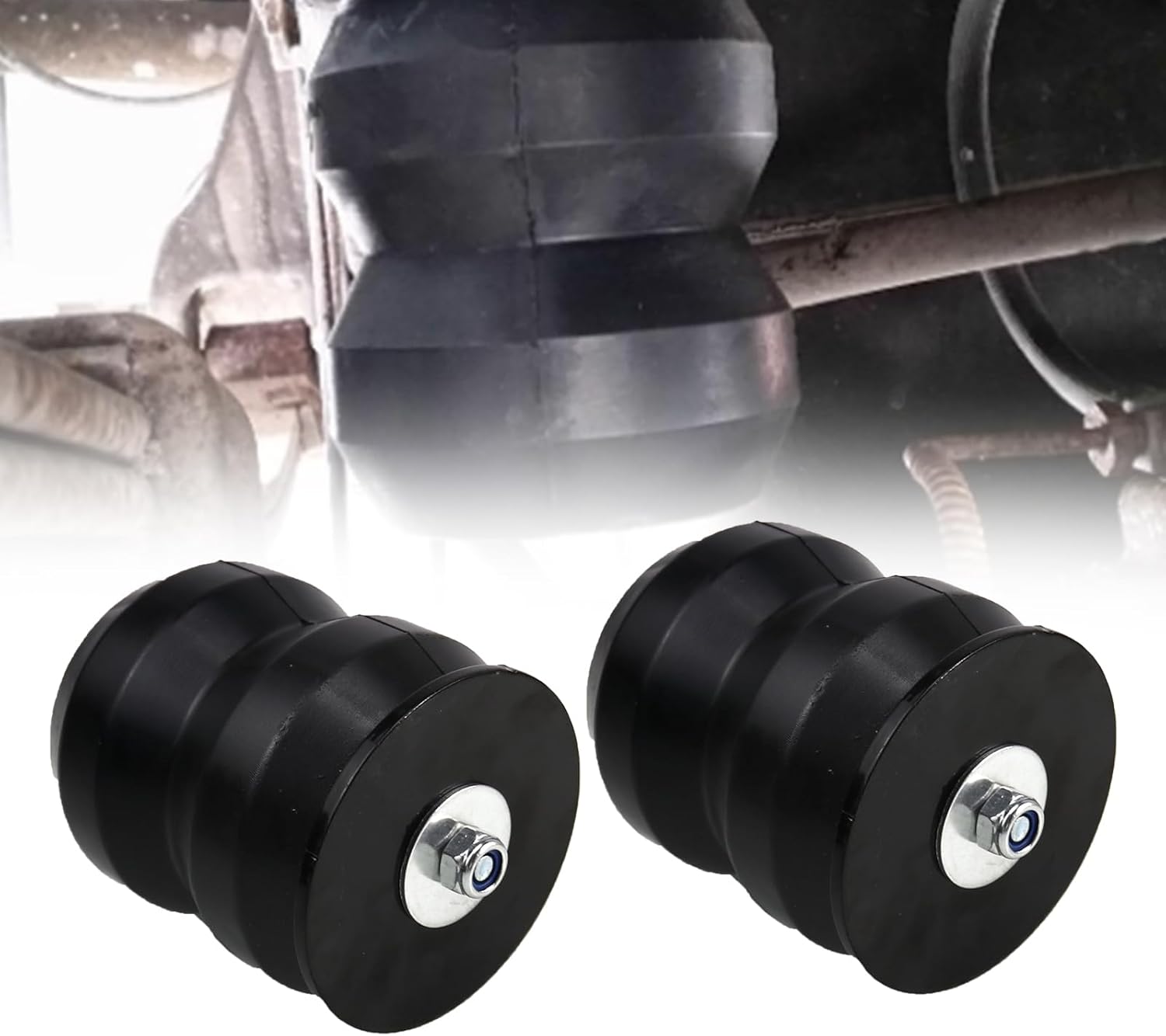 RULLINE Enhanced Rear Suspension Bump Stops Compatible With 1999-2021 Silverado 1500 & Sierra 1500-2WD/4WD Off-Road, 8600 lbs Capacity, Compatible With Chevy & GMC Pickup Trucks