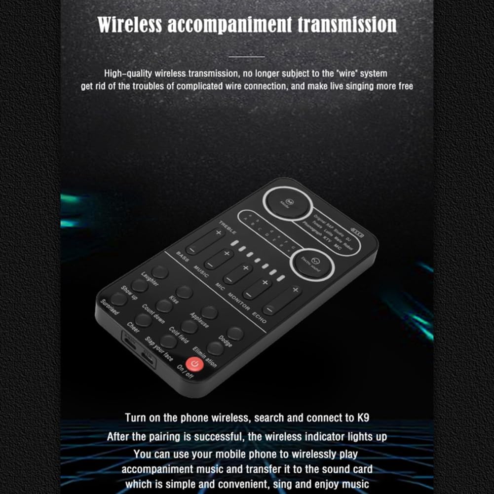 Amazon | Nqsajhbe K9 ボイスチェンジャーライブサウンドカード 12
