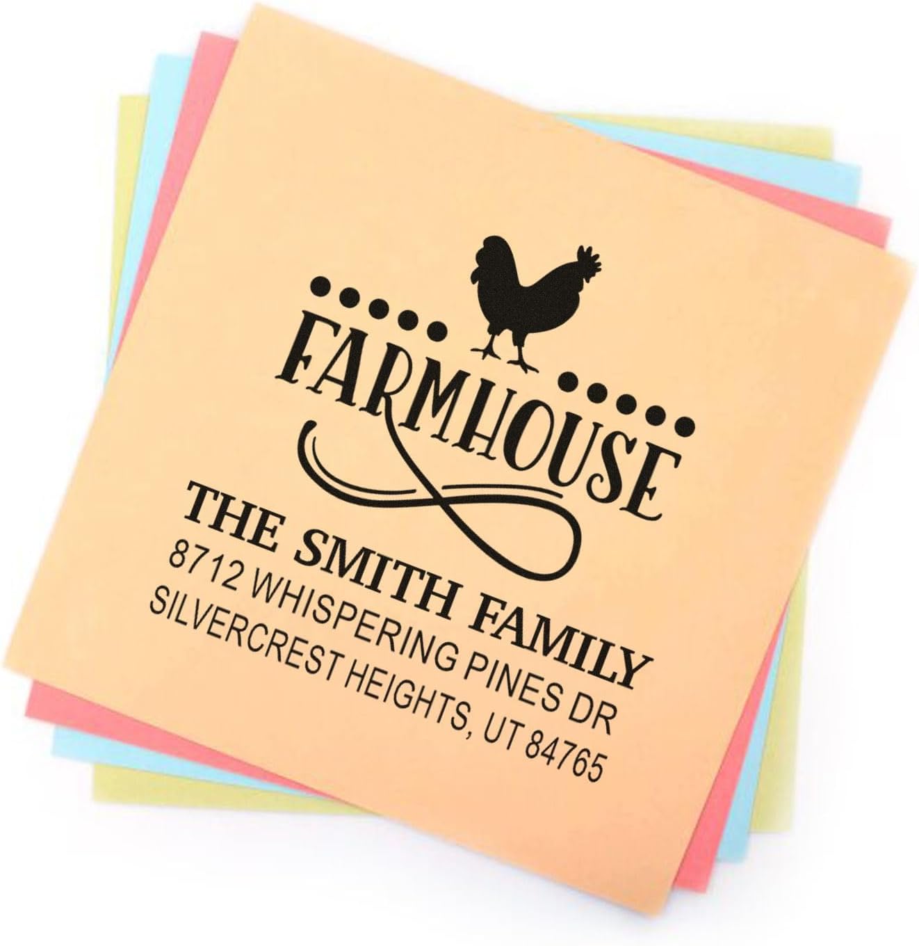 Farm Hair Chic, Cowgirl Farm Hair Chic Rubber Stamp for Letters, Standard 1-5/8 Square Wood Handle, Customizable Three-Line Design, Crafters, Ranchers, and Enthusiasts