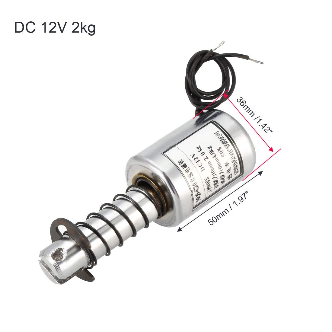 Électroaimant DC 12V 2A Type Pousser-tirer - Force 20N, Cadre Ouvert, Pour Automatisme Et Robotique