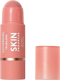 CoverGirl TruBlend Blush Balm Stick 220 Nude Flush - Vegan Skin Enhancer, Effortless Glide, Non-Greasy, Crease-Free 0.21oz