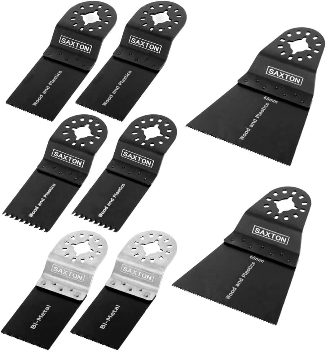 SHMX8BFX Saxton Blades mix for Aldi Ferrex 300W Multifunction Tool Multitool (Pack of 8)