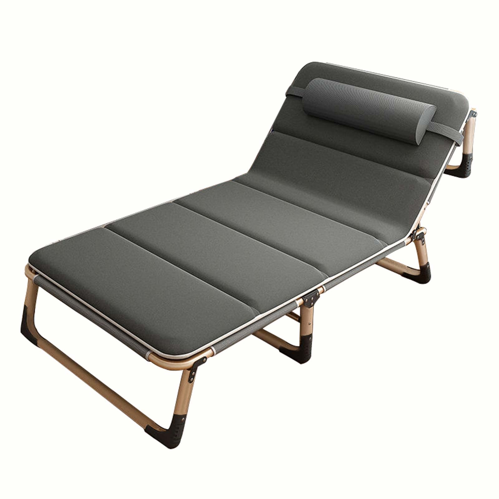 Chaises longues inclinables de jardin lit pliant à dossier réglable de patio 75cm lot de 2