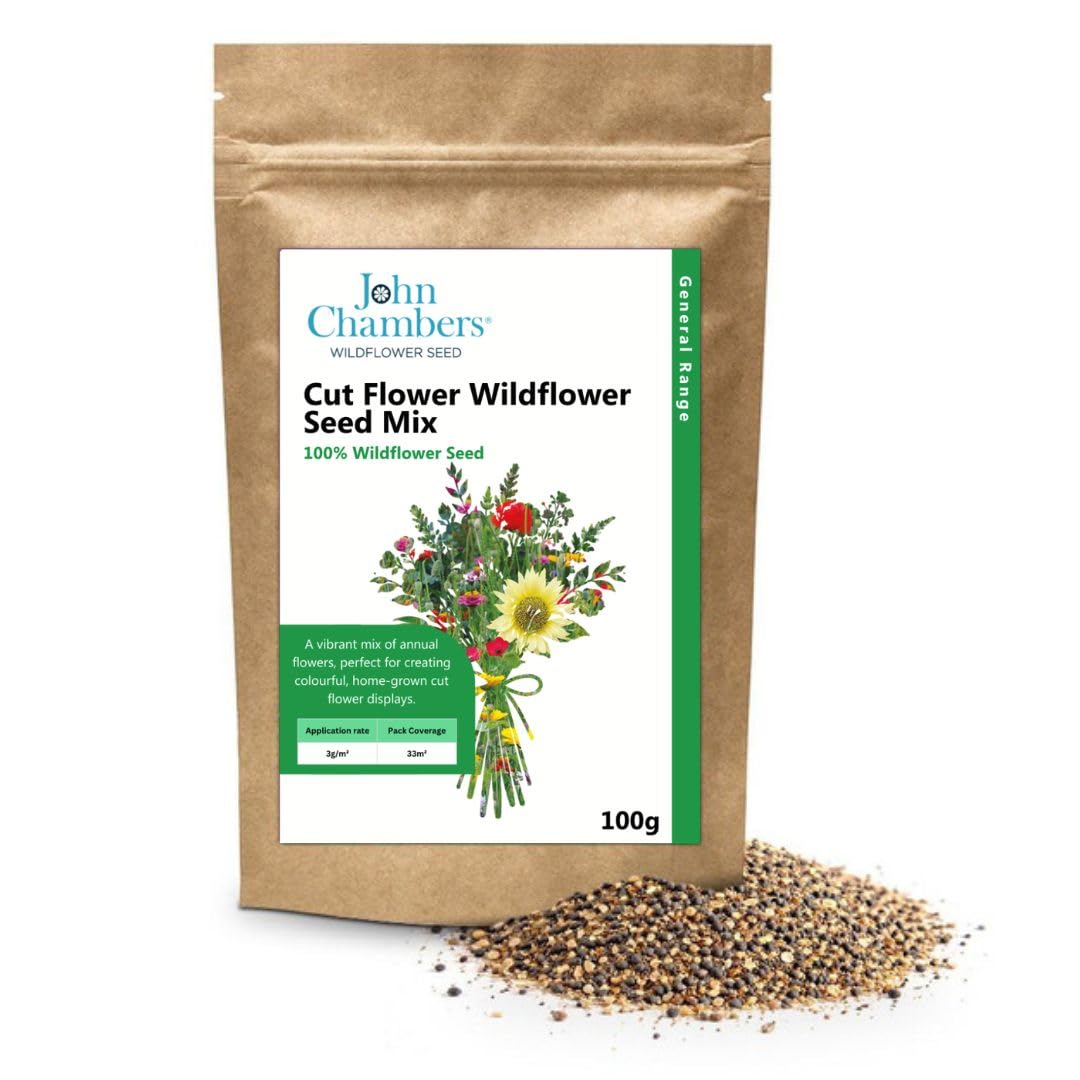John Chambers Wildflower Seeds | 100g | 100% Pure Wild Flower Seed | No Grass | Native Sourced | Premium & General Options | Gardening Gift for Women and Men | Native Flowers (Cut Flower) — image 1