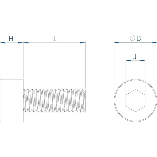 Miniatura 5 de M8-0.049 x 1.378in, tornillos de cabeza de enchufe, acero inoxidable 304, cantidad 10