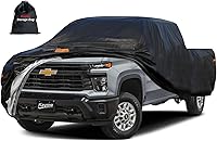 Kayme XXXL Waterproof Truck Cover for Full-Size Pickups - Fits Chevy Silverado GMC Sierra Ford F250 F350 RAM 2500 3500 Up to 262" Heavy Duty All-Weather Black