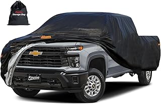 Kayme Full Size Truck Cover Waterproof All Weather, Heavy Duty Outdoor Pickup Cover Universal