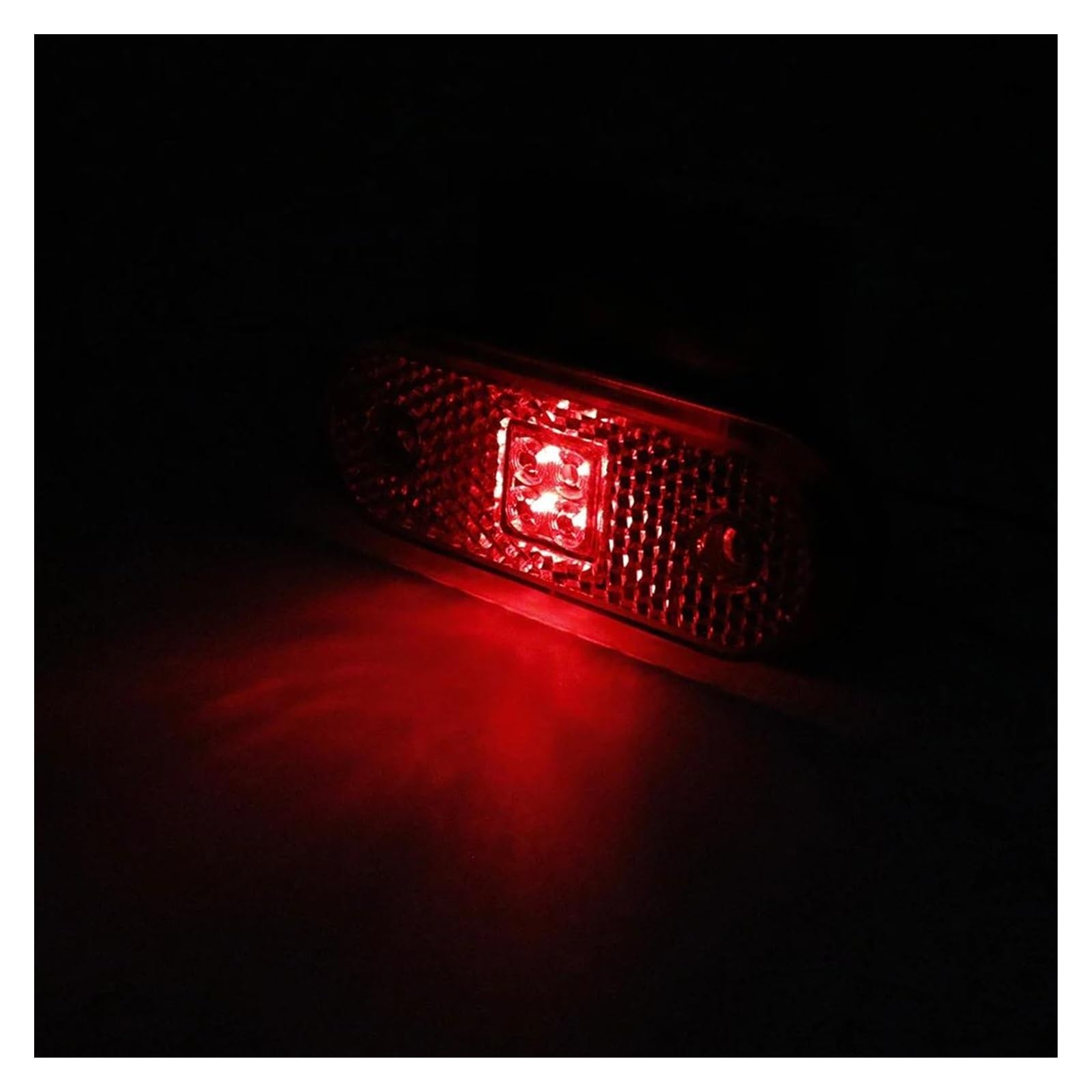4/6/10 Uds 4 LED 12V 24V Luz Posición Lateral Señal Giro Luz Trasera De Separación Coche Camión Tractor RV Remolque Camión Soporte De Recogida Intermitentes Laterales Luz Señal Giro Coche(Rojo,10pcs)