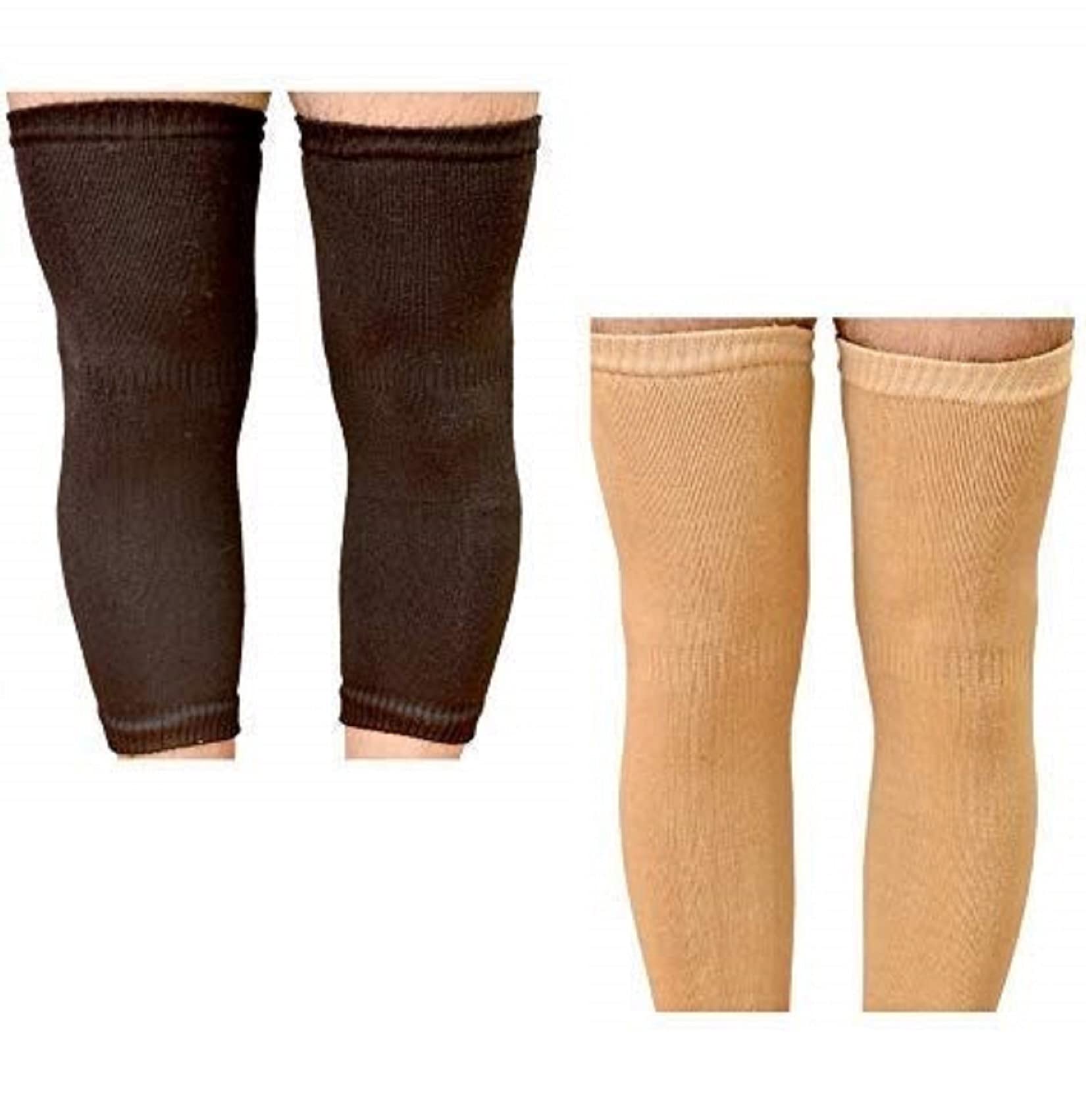 PENYAN Knee Warmers Woolen Knee Cap knee jacket Elastic Support Fully Stretchable (Pack of 2, Beige - Brown) (B09CNLQX8N) Amazon Price History, Amazon Price Tracker