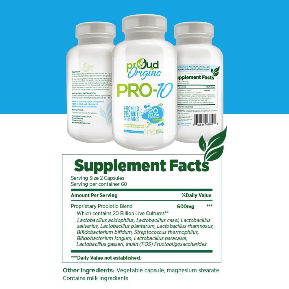 Amazon | Proud Origins プロ-10、プロバイオティクス200億 ビフィズス  