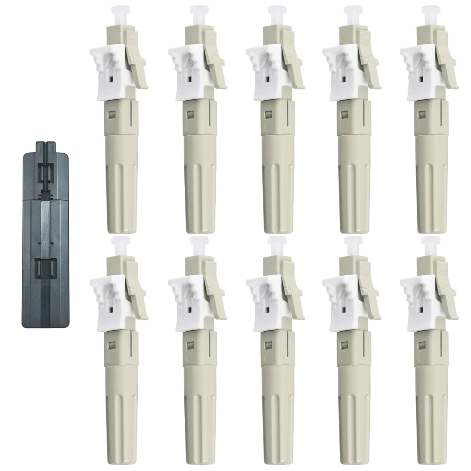 LC/OM3 50/125um Lot de 10 connecteurs rapides pour câble en fibre ronde