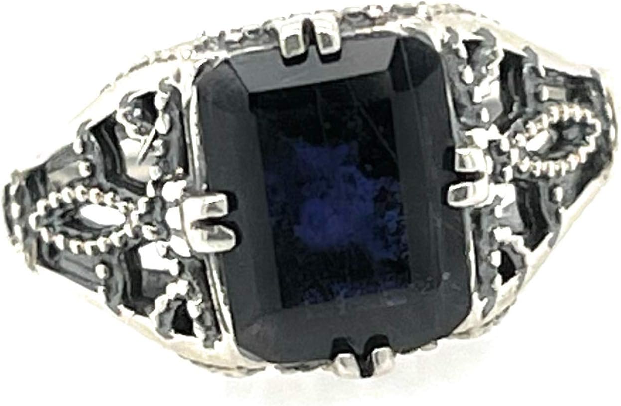 Natural 2ct Iolite 925 Sterling Silver Engagement Ring Size 6, 7, 8, 9 - Image 8