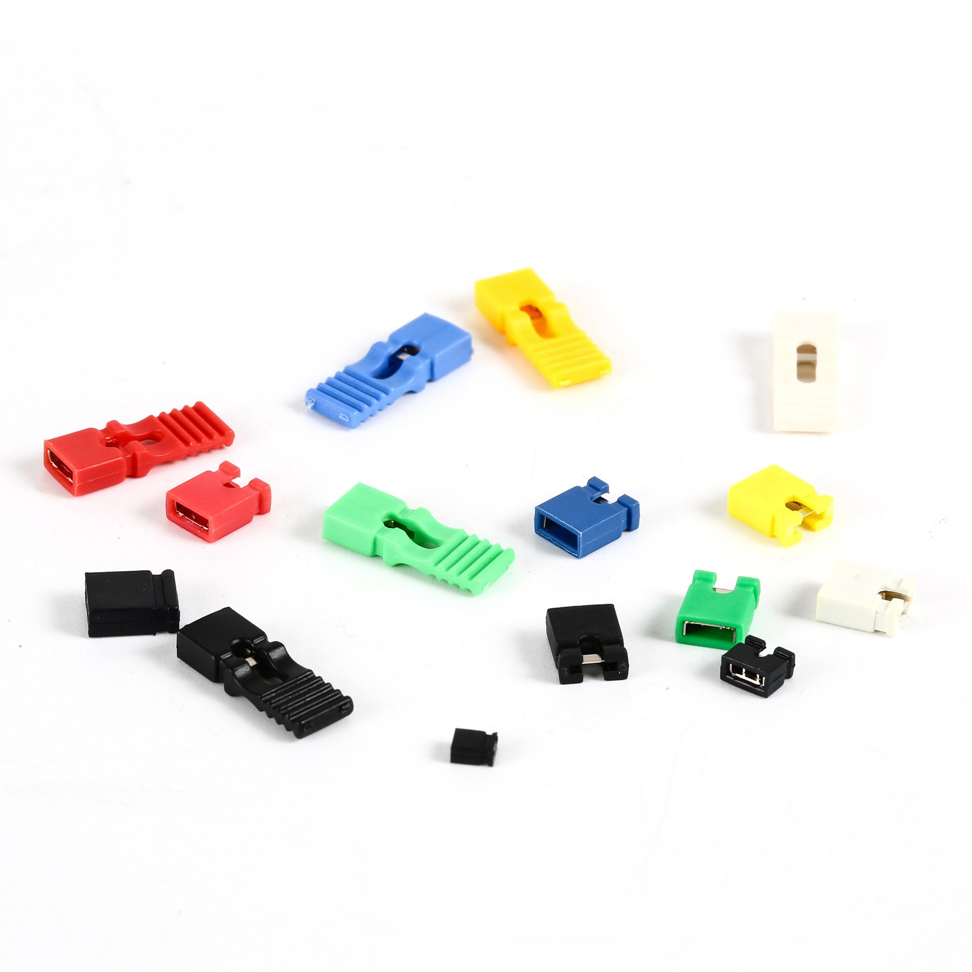 Set di 300 tappi misti da 2,54 mm/2,0 mm/1,27 mm per Arduino Raspberry Pi PCB PC Standard Circuit Board Jumper Cap Shunts collegamento pin blocks