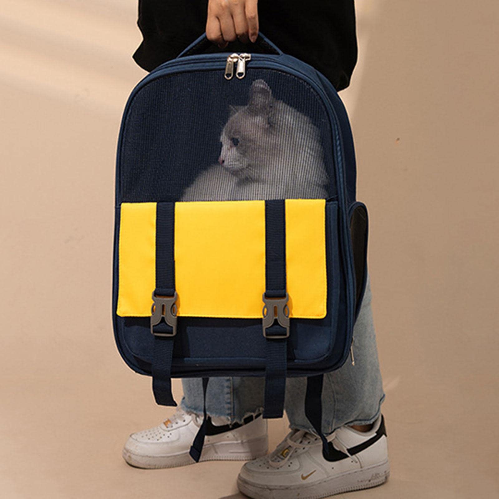Zaino per Animali Domestici Borsa per trasportini per Cani Zaino per Gatti in Rete Trasportino per Gatti in Rete