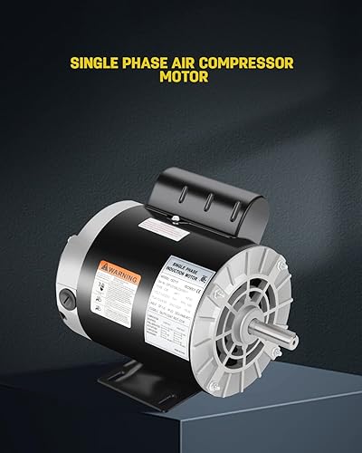 Miniatura 2 de Motor de compresor de aire de 1 HP, motor eléctrico 3450 RPM, monofásico de 115230 V, marco 56 ejes con llave de 58 pulgadas 60 Hz, rotación CCW de
