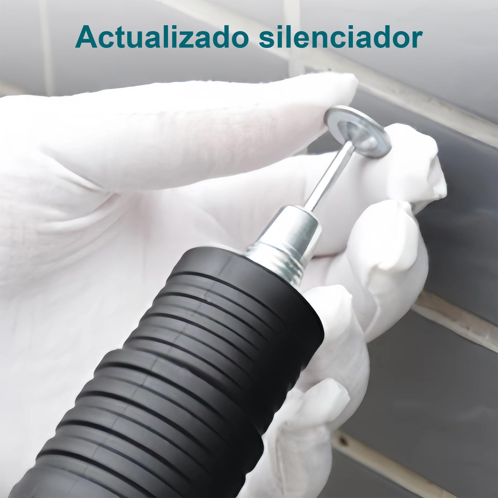 Pistola de Clavos Manual Clavadora Pistola Clavos Hormigon con 220Clavos Pistola de uñas Acero Ajustable de 5 Velocidades con Silenciador Nail Gun Clavadora cemento para Pared Acero Cementode Concreto