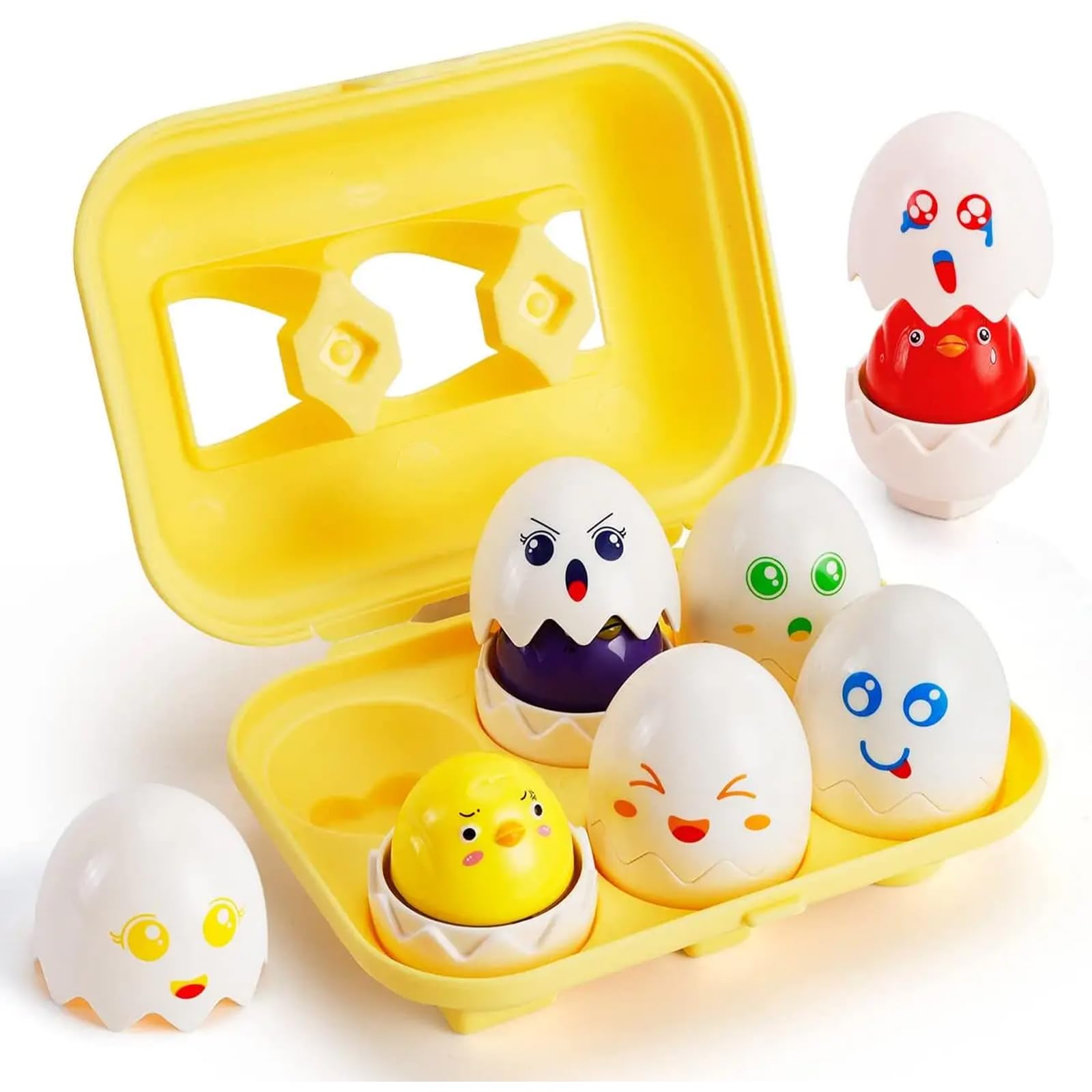 Shudyear Easter Egg Toys, Educational Sensory Baby Toys and Shape Sorter Kids