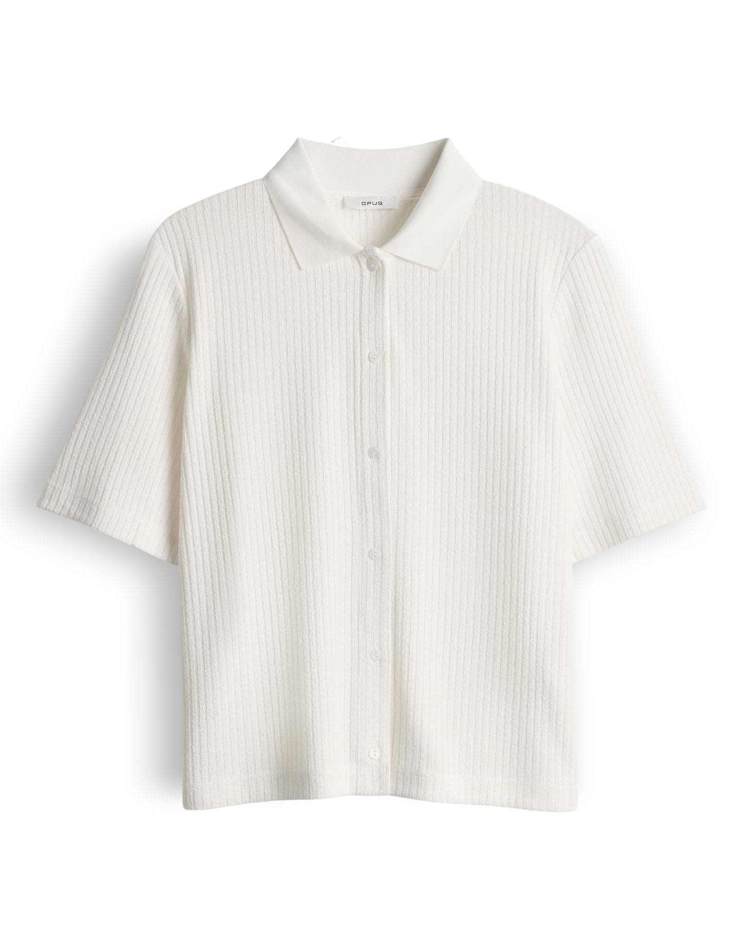 OPUS Damen Kurzarmshirt | Poloshirt mit dezenter Rippstruktur Regular Fit