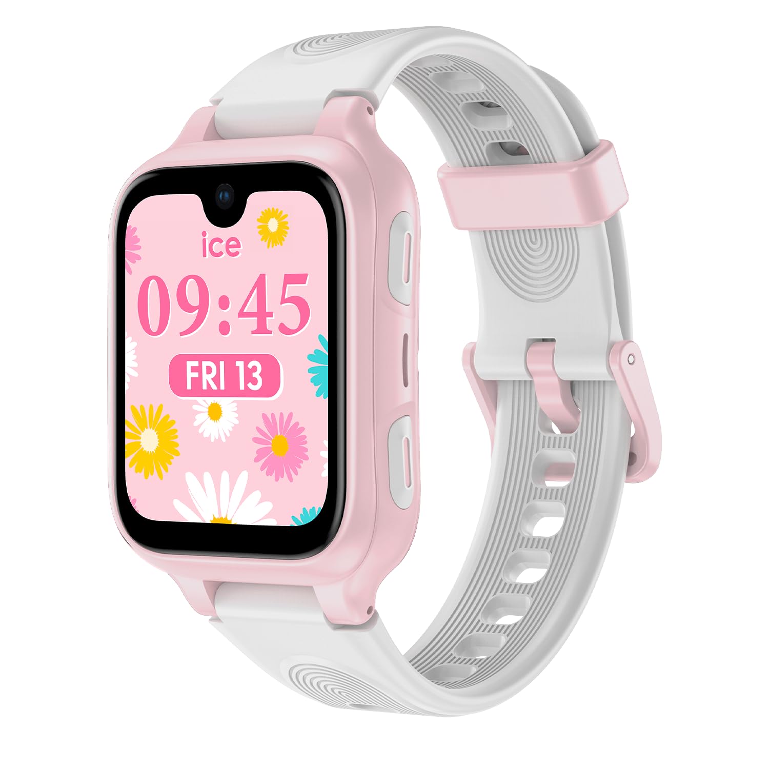 ICE-WATCH - Ice Kids 4G 2.0 - Montre Connectée Géolocalisable 4G Rose Bracelet Silicone - 025270 (40mm) - SIM Fournie, Géolocalisation Disponible Via Abonnement, Appels, Contrôle Parental, GPS