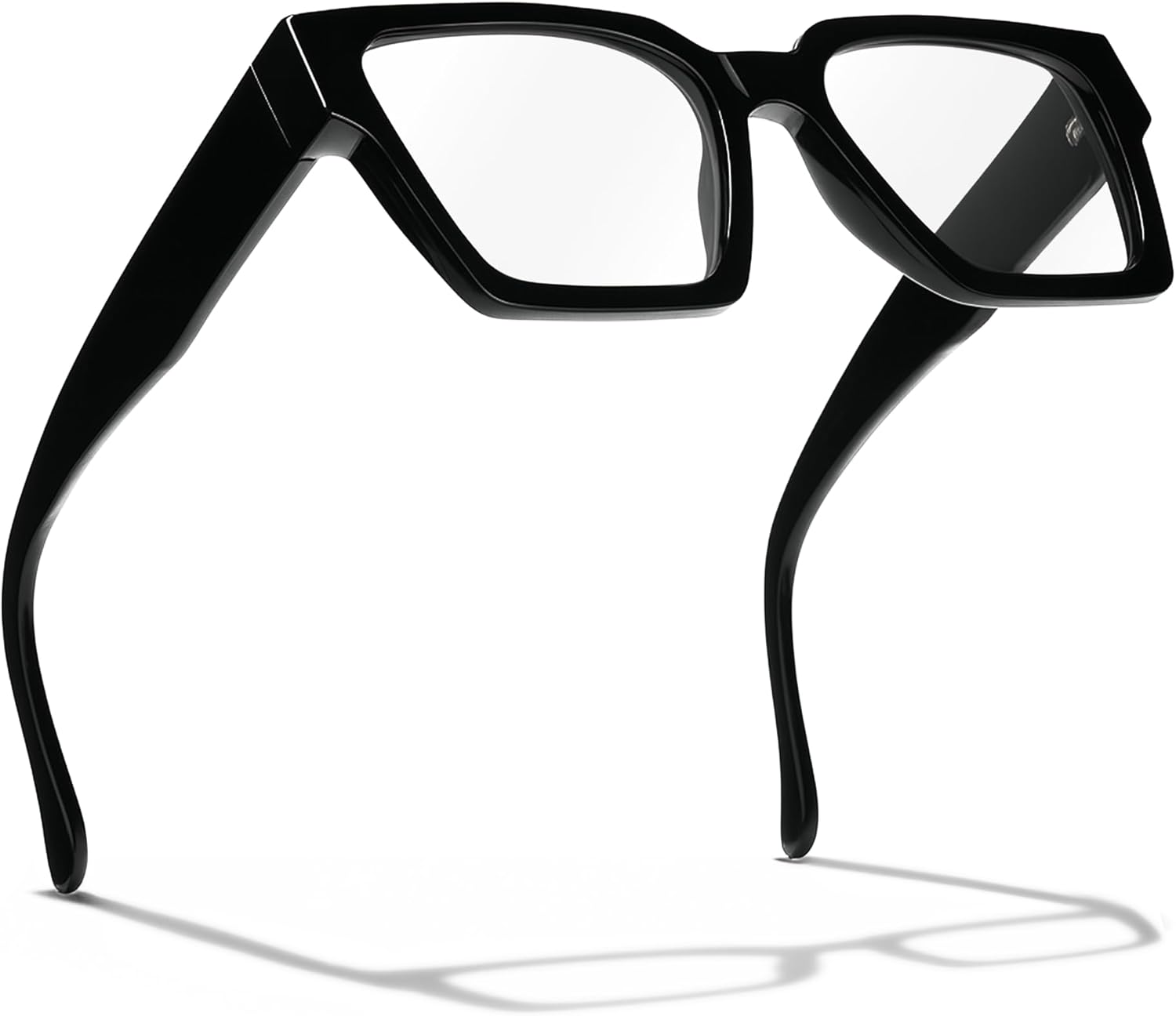 livho Oversized Eyewear Frame for Woman and Men - Rectangle Fashion Glasses for Computer, Chic Preppy Frame