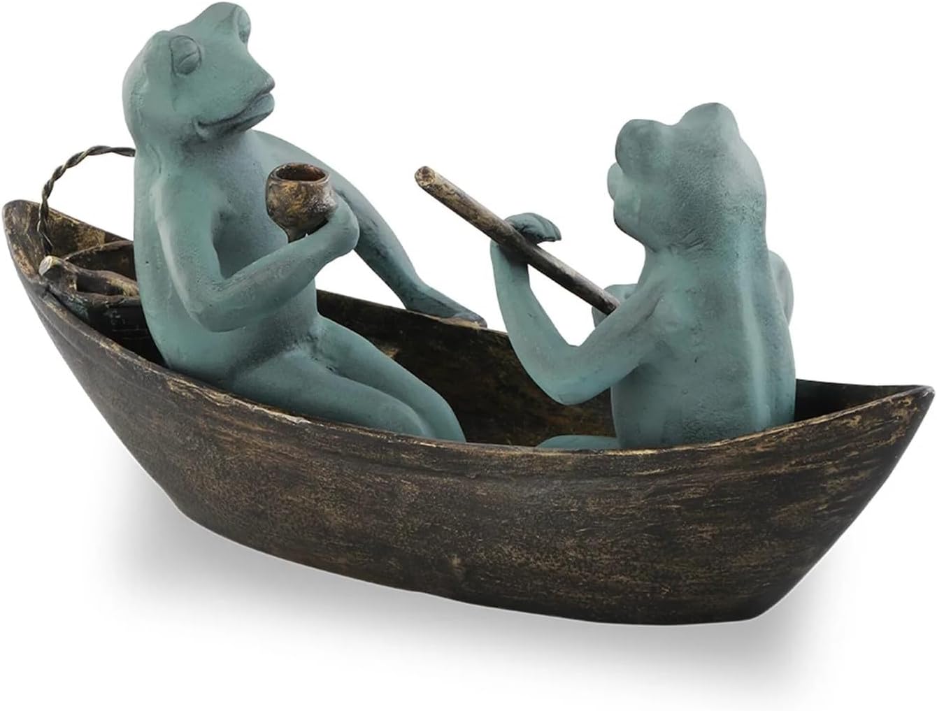 SPI Home 41031 10 x 21.50 x 11 in. Rowboat Picnic Garden Sculpture, Multicolor