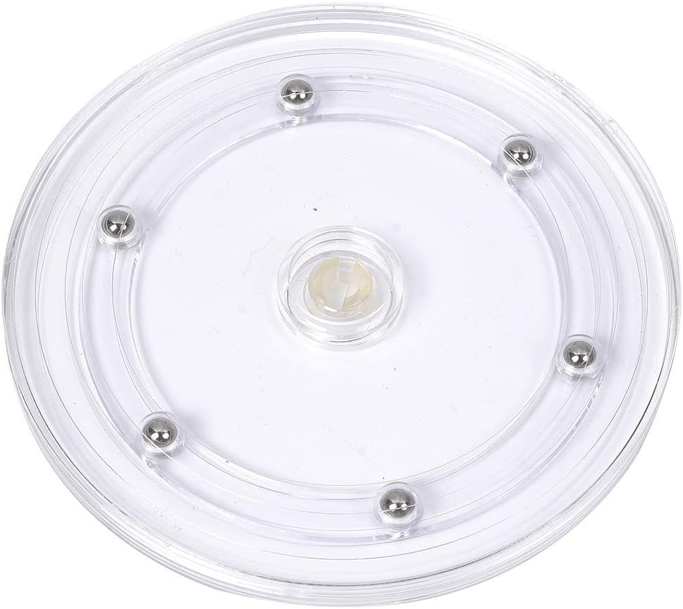 6”Acrylic Lazy Susan Turntable Organizer, Round Spice Rack,Perfet for Cabinet or Refrigerator,Rotating Display Base Stand for Monitor,TV,Heavy plants or Commercial Use (2PCS)