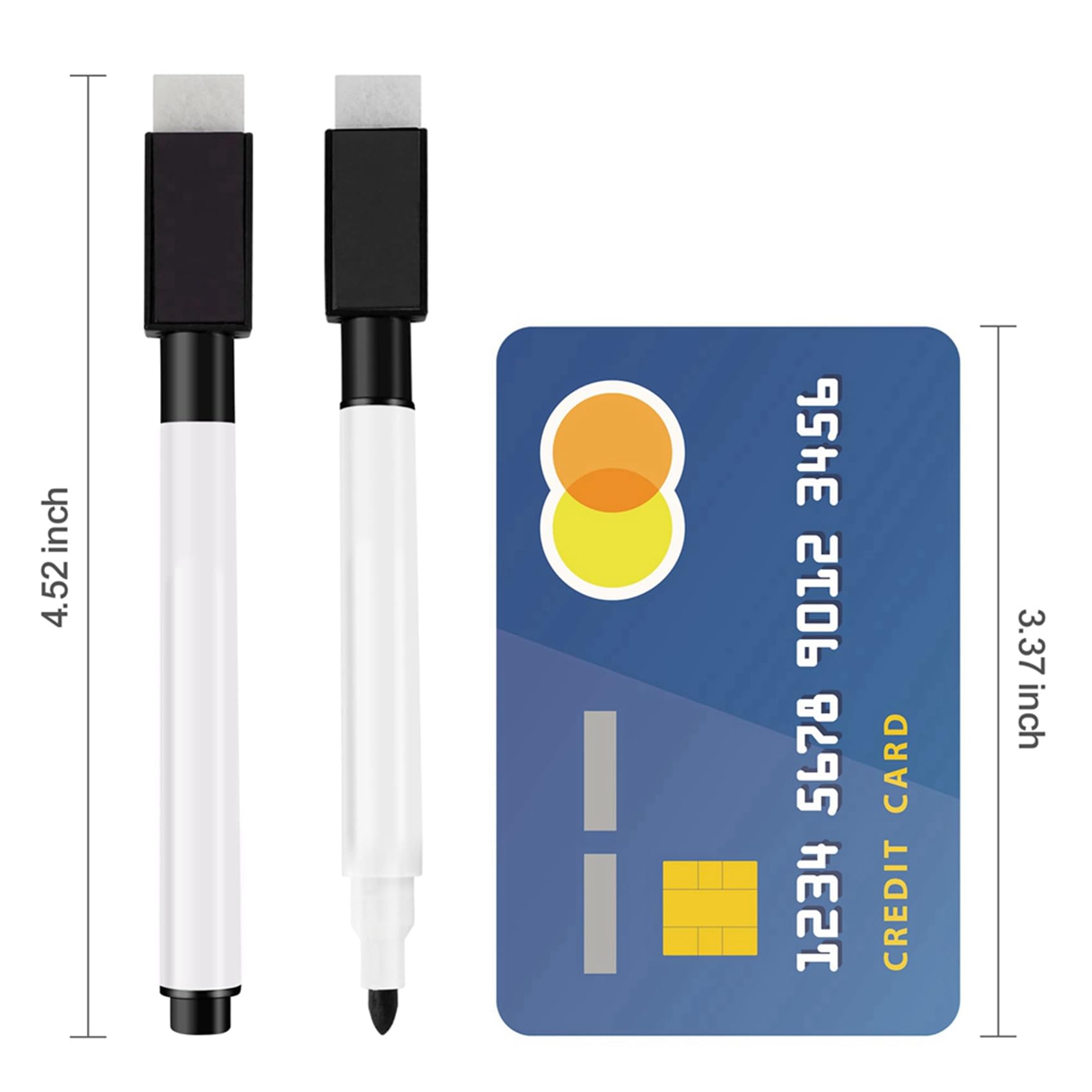 Magnetischer Whiteboard-Stift, LöSchbarer Marker, 240Er-Pack Whiteboard-Marker, Trocken Abwischbarer Marker mit LöSchkappe, Schwarz