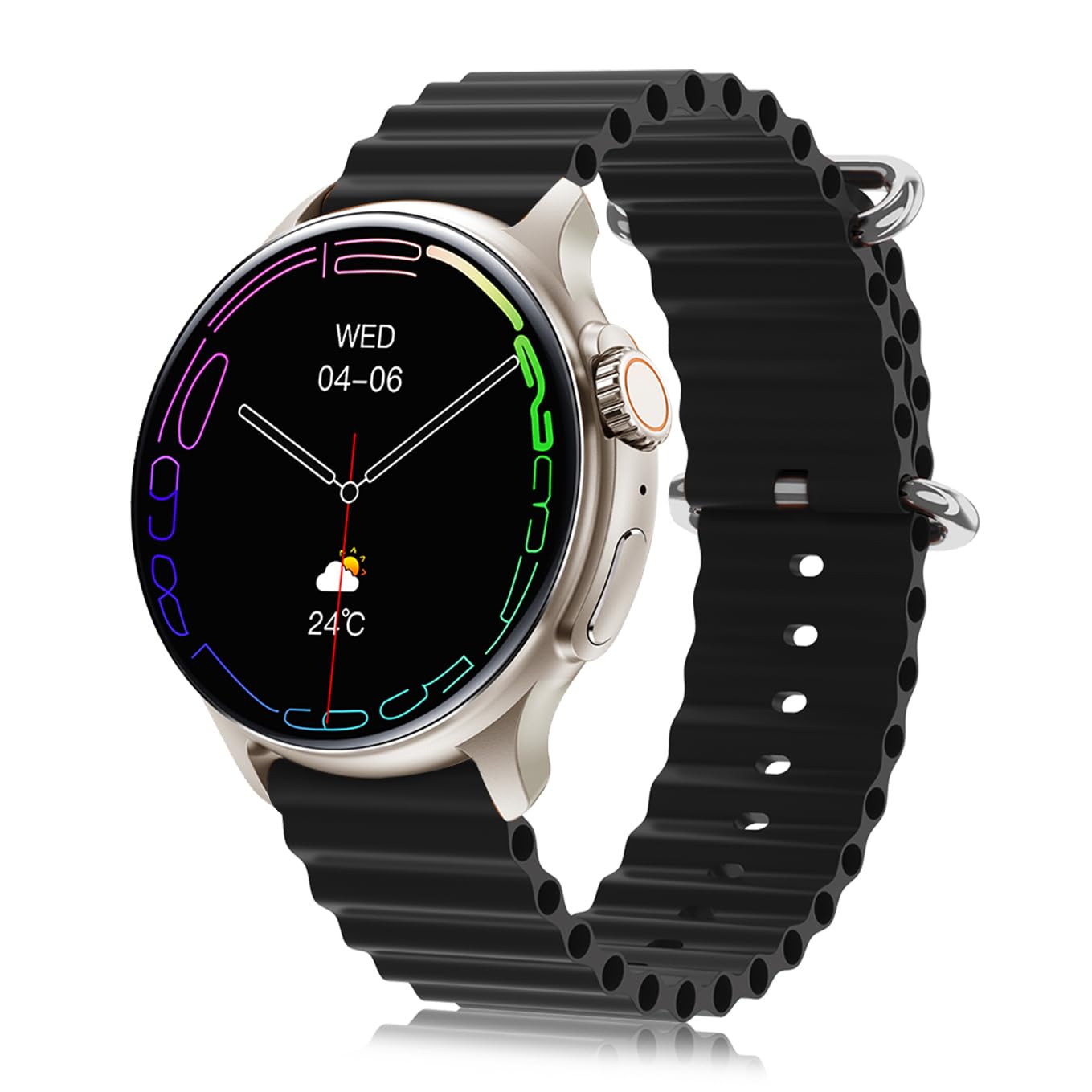 French Connection Nexus Premium Smart Watch with Black Silicone Strap - FCSW03-2