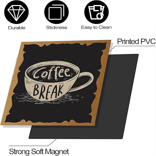 Miniatura 7 de Cubierta magnética para lavavajillas y café, calcomanía autoadhesiva para nevera, calcomanías decorativas para cocina, cafetería, 23 pulgadas de