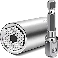 Conjunto de ferramentas manuais multifuncionais, 2 peças, chave de soquete universal de 7 a 19 mm, estrutura de aço, operação manual com chave catraca, ferramenta de serviço