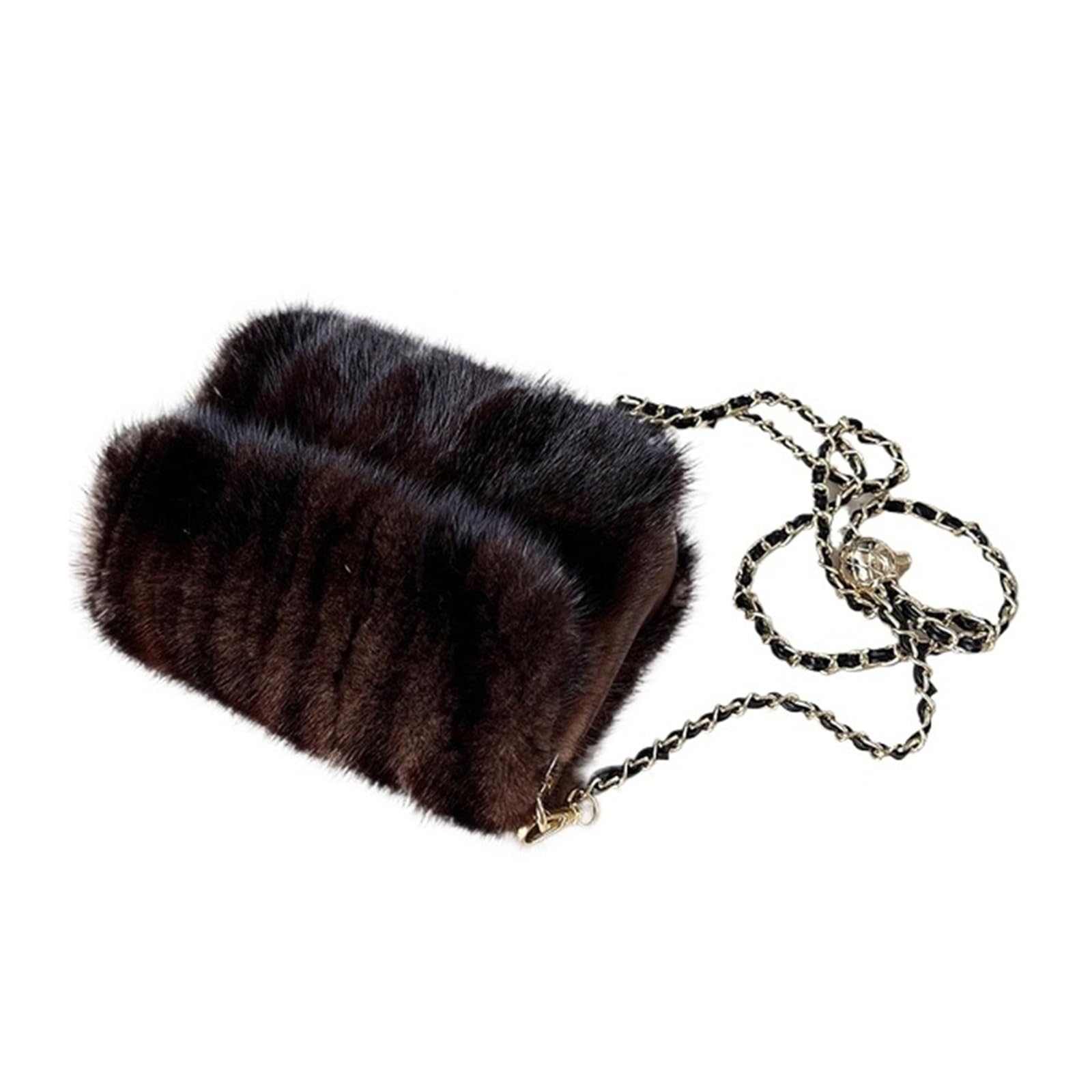 Torba z futra norek Damska pluszowa torba na ramię Projektant Crossbody Jesień Zima Łańcuszek pod pachami