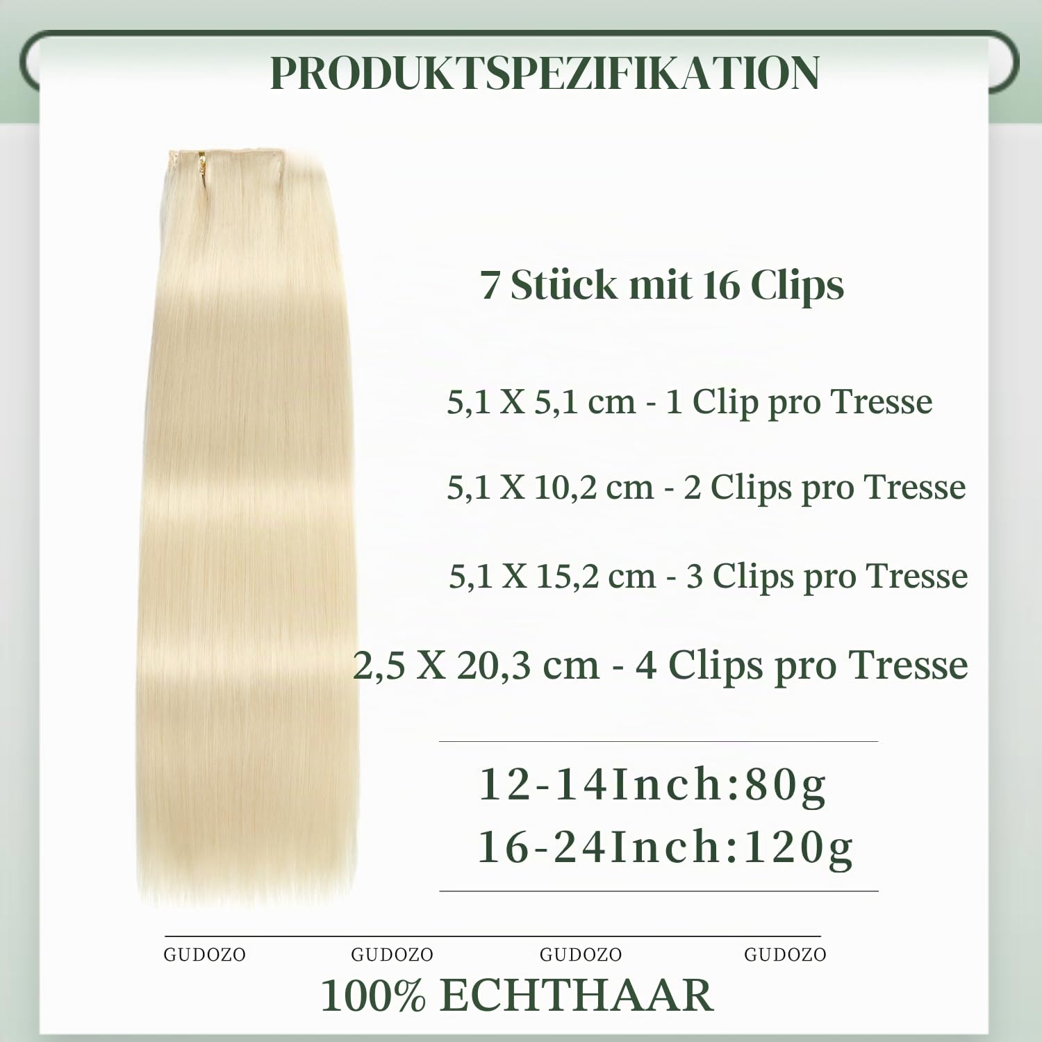 clip in extensions echthaar Blondiertes Gold 7pcs 60cm 120g Echthaar extensions clip Nahtlose Echthaar Clip-In Volumen Damen