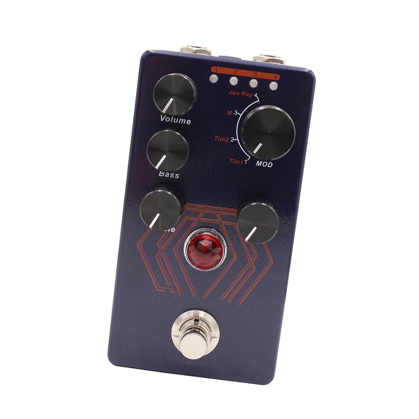 Efekt Gitarowy Overdrive Profesjonalne Akcesoria Fioletowy