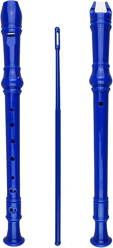 Vista 4 de Paquete de 6 grabadoras soprano descantes de estilo alemán de 8 agujeros, con varilla de limpieza, bolsa de almacenamiento negra, material ABS