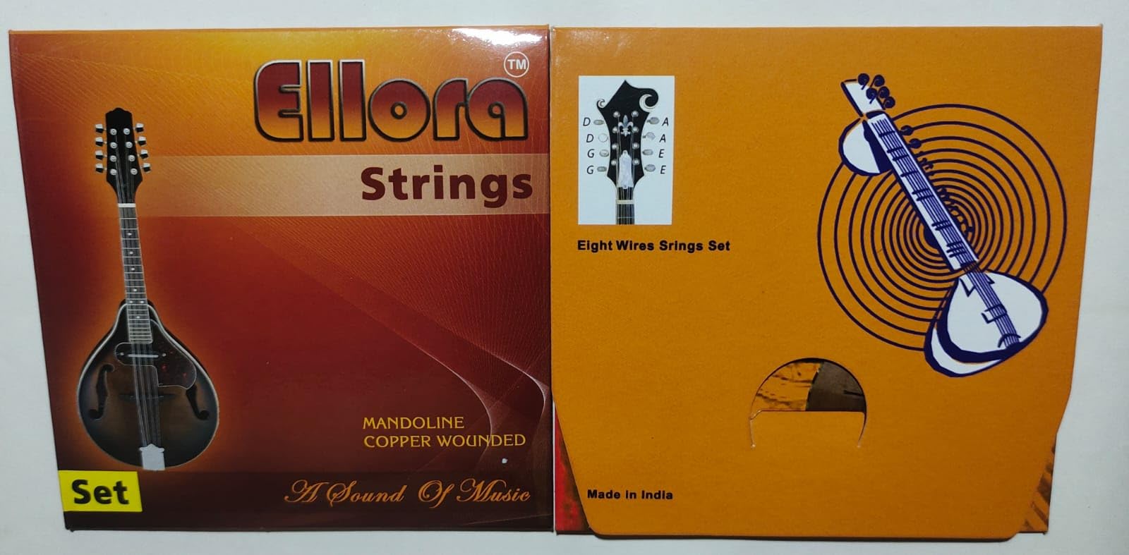 ELLORA MUSICAL- MANDOLINE COPPER WOUNDED STRINGS SET OF 2 - Image 3 thumbnail