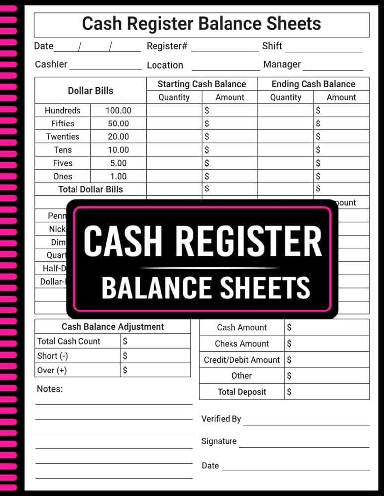 Amazon.com: Cash Register Balance Sheets: Comprehensive Cash Register Reconciliation Sheets for Small Businesses, 110 Pages, (8.5 x 11 Inches): Strosino, ZaKIBOOK: Books amazon-com-cash-register-balance-sheets-comprehensive-cash-register-reconciliation-sheets-for-small-businesses-110-pages-8-5-x-11-inches-strosino-zakibook-books