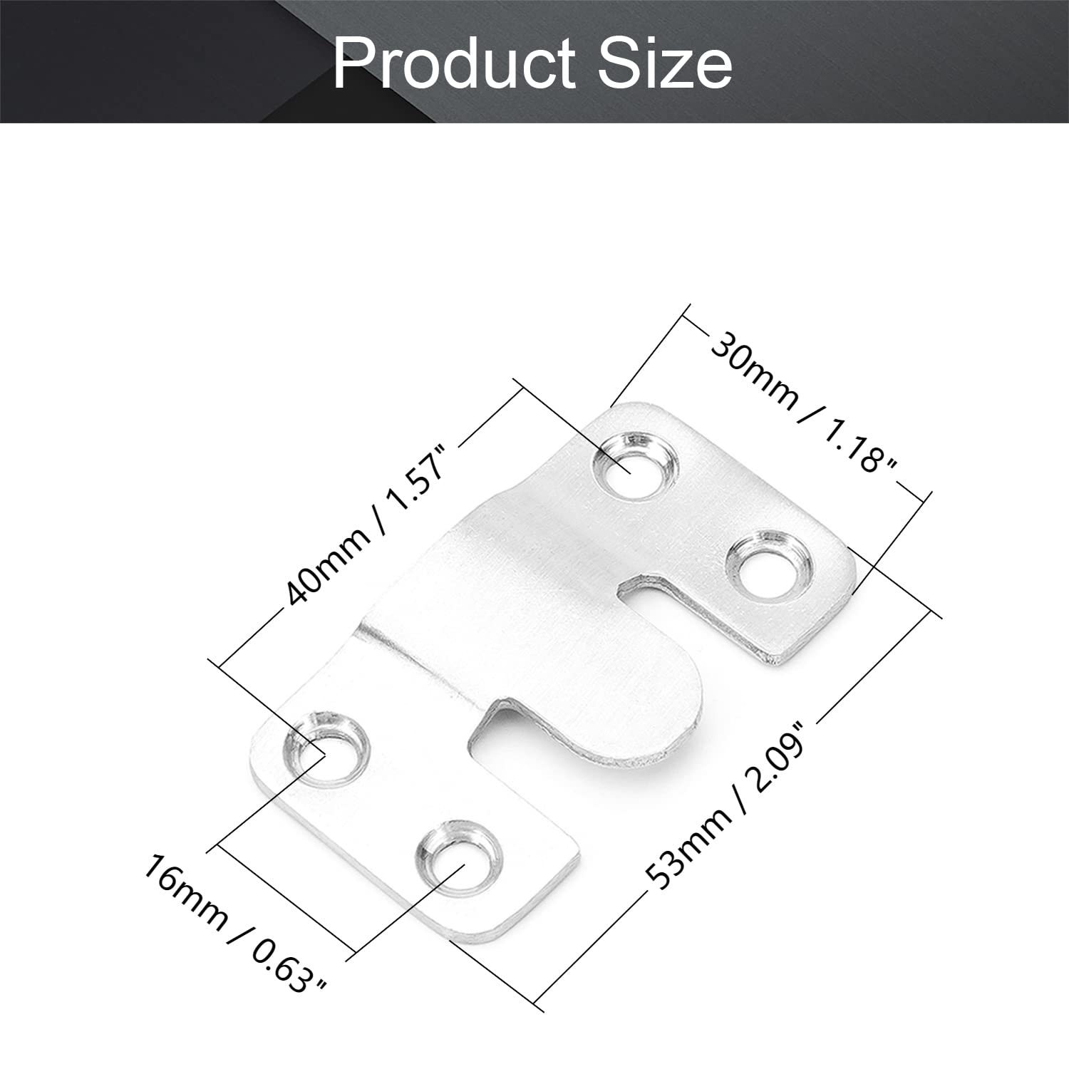 Lot De 48 Crochets à Double Trou En D Robustes Avec Vis Pour Accrocher Des Montres, Des