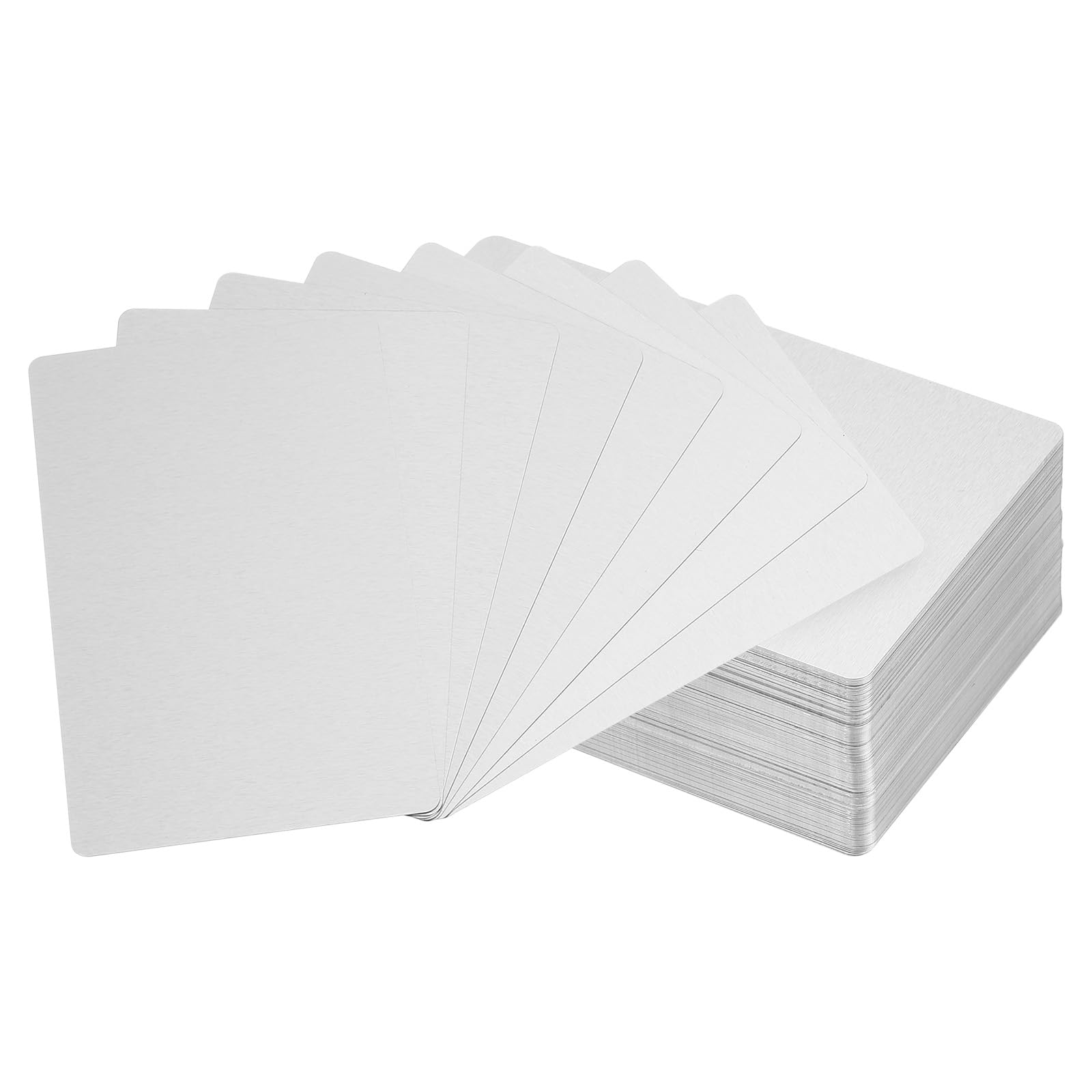 YOKIVE 150Pcs Sublimation Printable Blank Card, Personalized Business Card, Silver, 3.4x2.1 inches