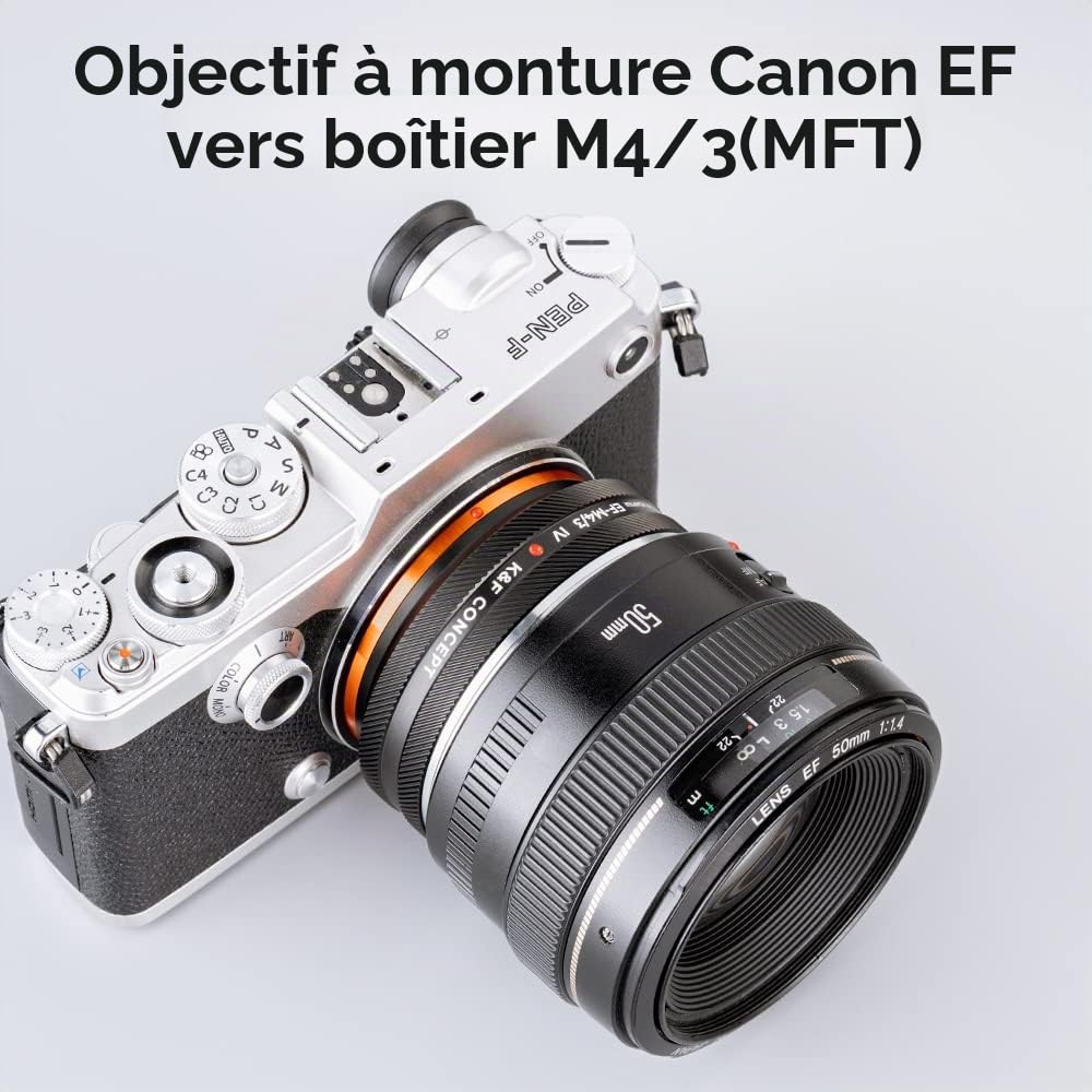 K&F CONCEPT Bague d'adaptation Manuelle Compatible avec Utiliser Objectifs compatibile Con Canon EOS EF EF-S sur Appareils Photo compatibile Con Sony E de Version IV EOS-M4/3