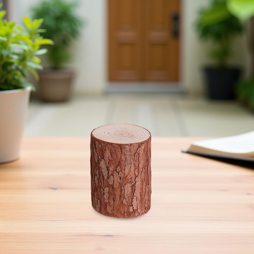 IMIKEYA 2pcs Mini Tree Stump Decor Artificial Small Root Stump Ornaments for DIY Crafts Wood Pile Props for Photography Fairy Garden Decor(2 Size - Image 3