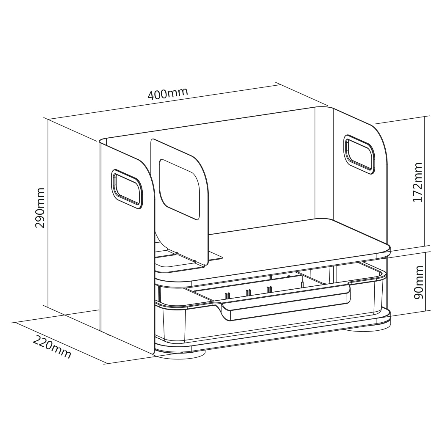 Organizer da scrivania con cassetto + organizer da tavolo salvaspazio per accessori, ideale per l'ufficio e la casa