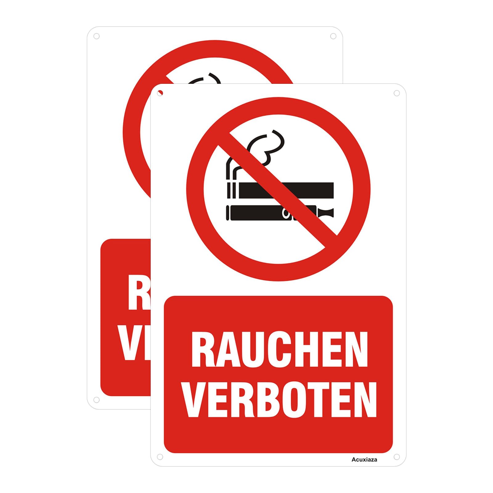 Acuxiaza 2 Stück Rauchen Verboten Schild 20x30 cm PVC Hartsc