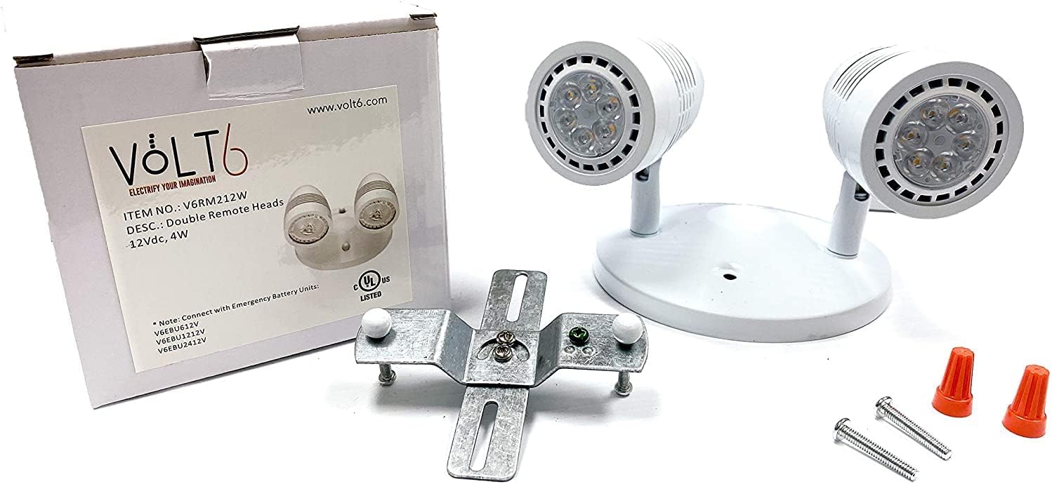 LED Emergency Lighting Remote Head 12V DC 2W Per Head (2 Watts (1 Head))