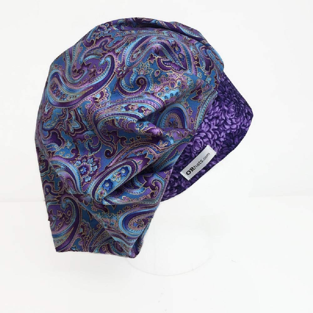 Bouffant Scrub Cap Purple Passion Scrub Hat OR Hats Womens Scrub Caps