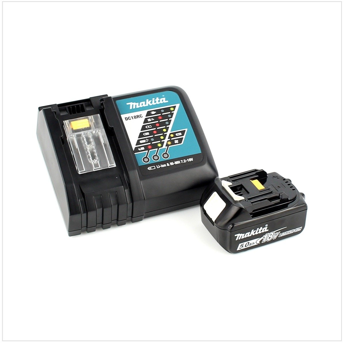 Makita DHP 458 RT1J akumulatorowa wiertarko-wkrętarka udarowa 18 V 91 Nm + 1 x akumulator 5,0 Ah + ładowarka + Makpac