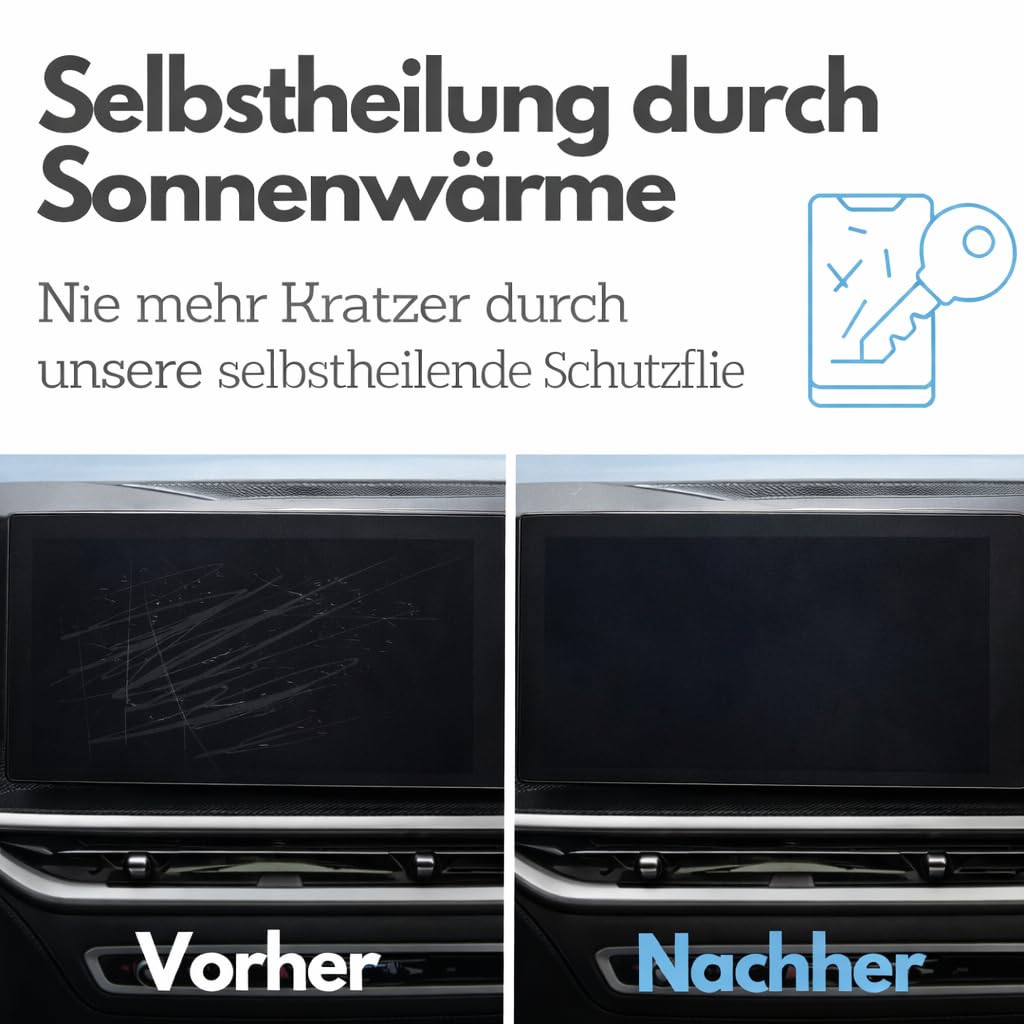 DISSKIN® Anti-Fingerprint Displayschutzfolie für BMW iX3 ab 2026 NA5, Selbstheilend, Matt, Anti-Fingerprint, Antibakteriell, Entspiegelnd, Schutzfolie, Displayschutz 1-teilig