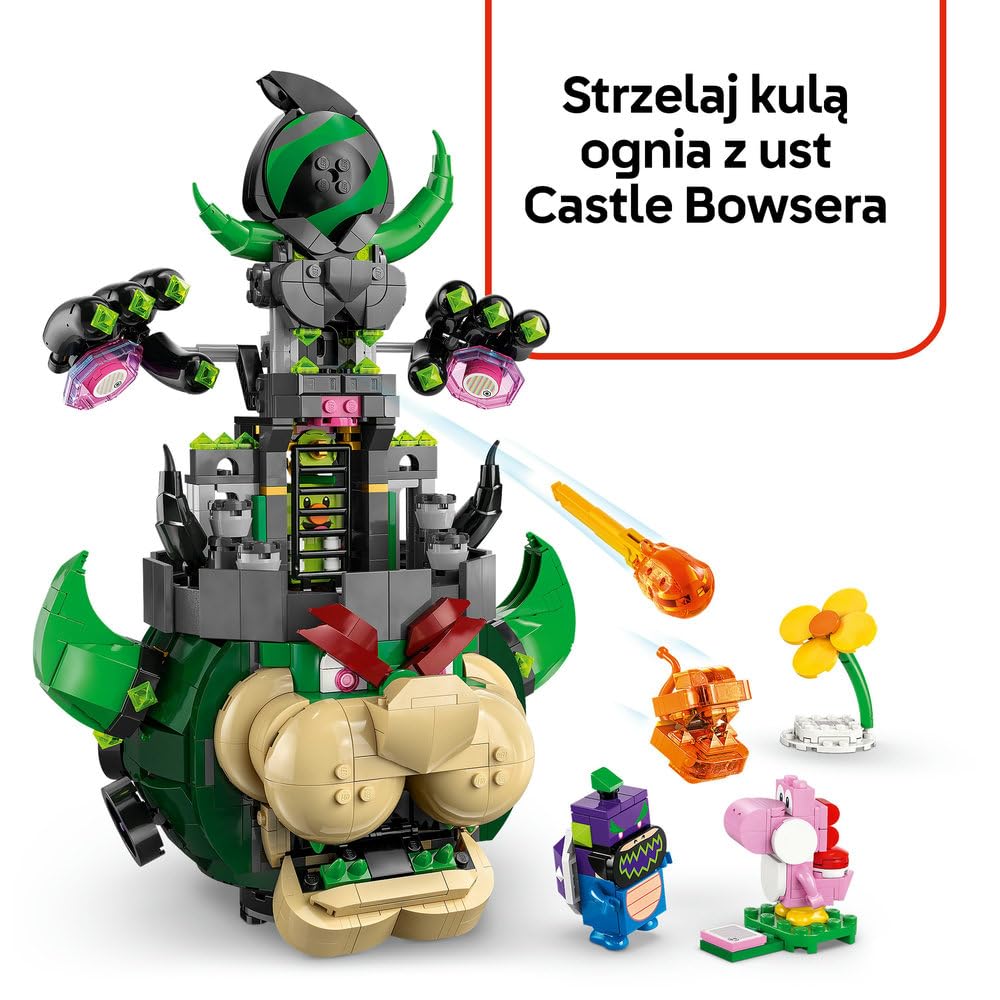 LEGO Super Mario Prince Florian i Castle Bowser 72042 | Zamek Bowsera, zestaw klocków dla dzieci, prezent dla fana Mario, interaktywna zabawka dla 9-latka, 1251 elementów